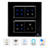 Buy L&G 8 Modular Smart Touch Switch Board, Smart Switch for Light | Smart Technology and German Expertise (Size: 8M Square- 154 x 160 x 45 mm)
