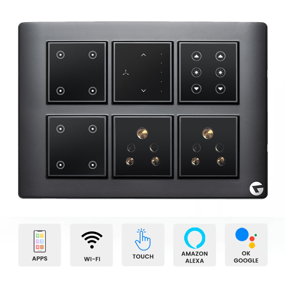 L&G Smart Switch Board | 12 Module Wifi Touch Switch Board | – Leccy ...