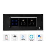 L&G 6 Modular WiFi Smart Touch Switch Board | German Technology meets Indian Standards (Size: 6M- 220 x 90 x 45 mm)