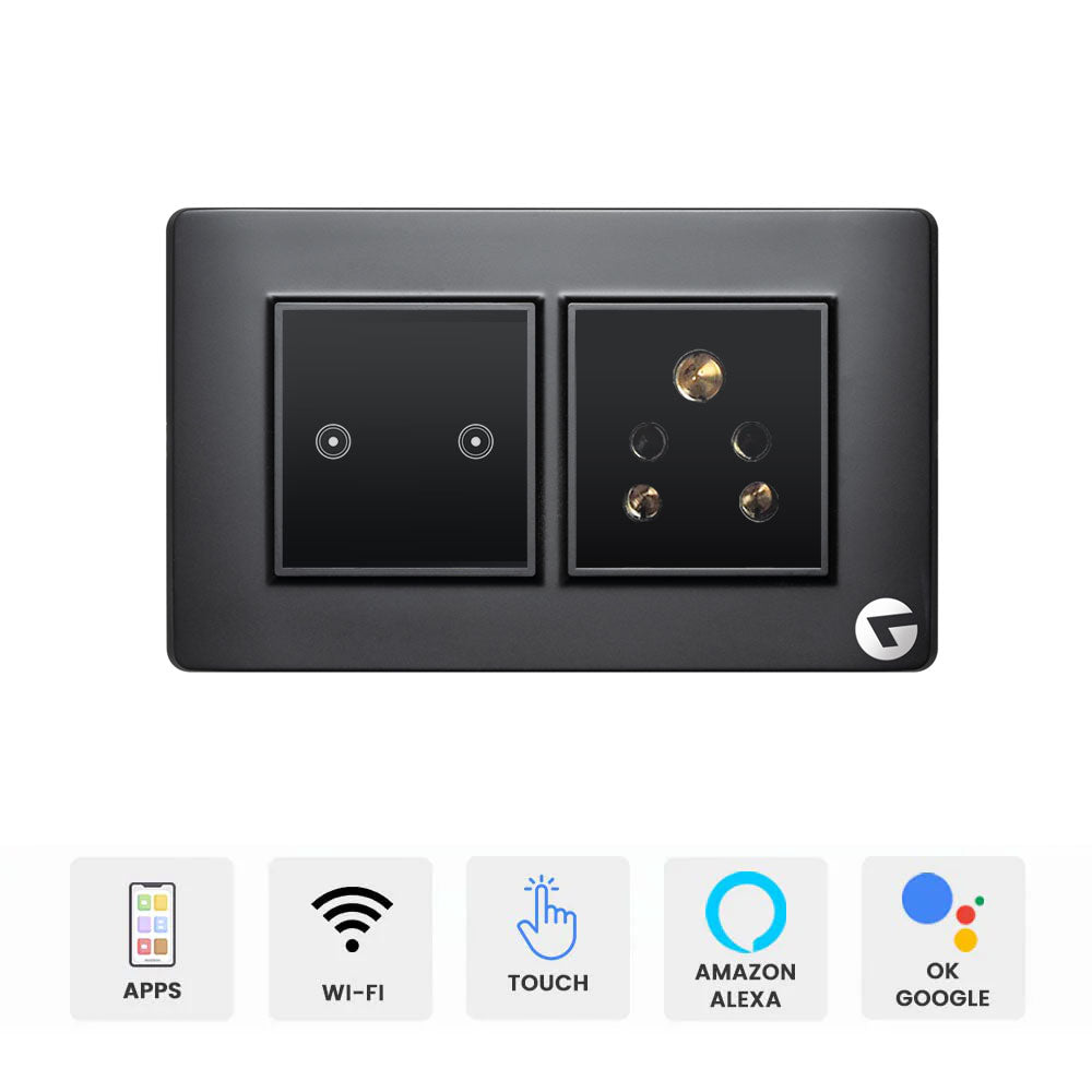 L&G 4 modular touch switch board | 2 Gang Touch Switch | WiFi Switch ...