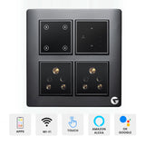 L&G 8 Modular Smart Switch, Wifi Smart Fan Regulator | German Technology meets Indian Standards (Size: 8M Square- 154 x 160 x 45 mm)