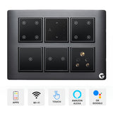 Buy L&G 12 Modular Wireless Touch Switch Board | Smart Technology & German Technology (Size: 12M- 220 x 160 x 45 mm)