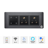 L&G 6 Modular WiFi Smart Touch Switch Board | German Technology meets Indian Standards (Size: 6M- 220 x 90 x 45 mm)