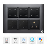 Buy L&G 12M Smart Switch Board Alexa Compatible | Designed using the latest German technology | Smart Touch Switch for Home (Size: 12M- 220 x 160 x 45 mm)