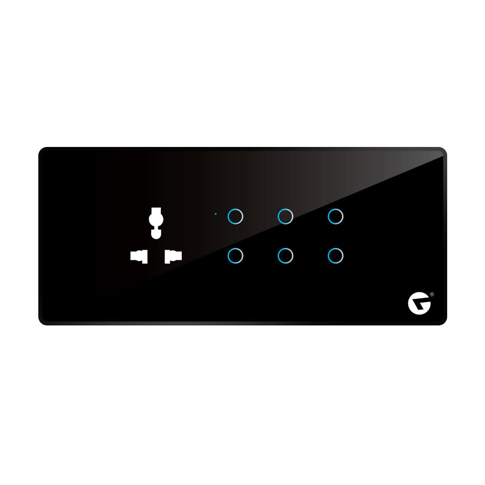 L&G 6M Smart WiFi Light Switch Panel (6 Switch + 1 Socket) For Fully Customization - Call 818181-0654