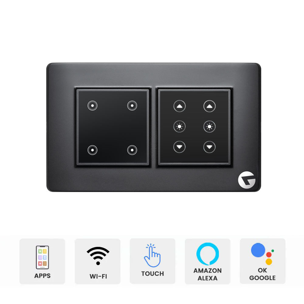 L&G WiFi Smart Touch Switch Board | Smart Technology & German Engineering (Size: 4M- 146 X 90 X 45mm)