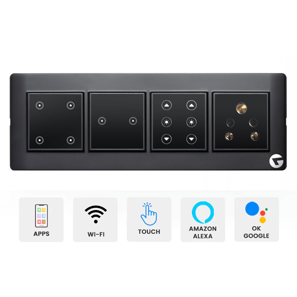 Buy L&G Smart Switch Plate for Home |German Technology with Indian Standard  (Size: 8M - 262 x 90 x 45 mm)