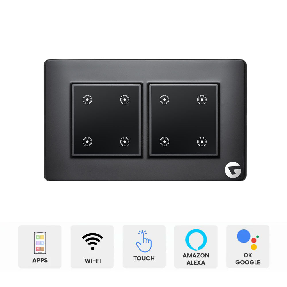 L&G 4M Touch Switch Board, Smart Touch Switch Panel | German Technology with Indian Standards