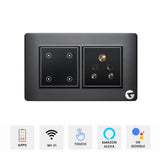 L&G Wifi Smart Switch Board, Smart Touch Switches |  German Technology with Indian Standards (Size: 4M- 146 x 90 x 45mm)