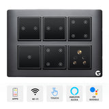 Buy Online L&amp;G 12 Modular Wireless Touch Switch Board | (Size: 12M- 220 x 160 x 45 mm)