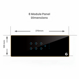 L&G 8M Home automation smart switch (6 Switch 1 Fan) - Acrylic & Glass for Full Customization - Call 818181-0654