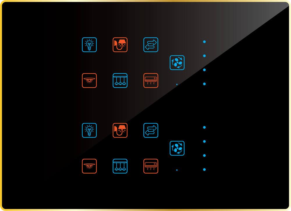 12M Best Smart Automation Switch Panel (12 Switch + 2 Fan) - Acrylic & Glass for Full Customization - Call 818181-0654