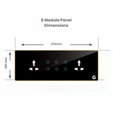 L&G 8M Residential smart switch panel (6 Switches + 2 Sockets) Acrylic & Glass for Full Customization - Call 818181-0654