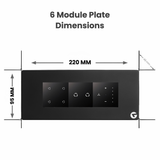 L&G 6M WiFi Smart Switch Board | Smart Touch Panel | Alexa & Google Compatible (Size: 220 x 95 x 45 mm)