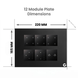 L&G 12M Module Smart Switch Board (16 Switches + 2 Fan + 2 Switches 16A) | German Technology | Wi-Fi Touch Panel (Size: 12M – 220 x 160 x 45 mm)