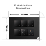 L&G 12M Wi-Fi Smart Switch Board (16 Switches + 1 Fan + 1 Socket) | Alexa & Google Compatible | Smart Touch Switch (Size: 12M – 220 x 165 x 45 mm)