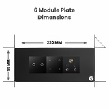 L&G 6M Smart Switch for Home | Touch & WiFi Smart Switch Board | German Technology (Size: 220 x 95 x 45 mm)  Descri