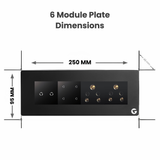 L&G 8M WiFi Smart Switch | Smart Touch Switch | Smart Technology & German Expertise (Size: 8M Horizontal – 250 x 95 x 45 mm)