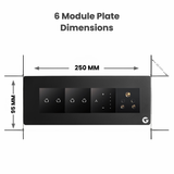 L&G 8M Smart Switch Panel | WiFi Touch Switch with Alexa & Google (250 x 95 x 45 mm)