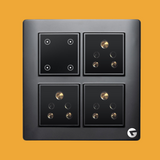 L&G 8M Smart Touch Switch Board | German Technology with Indian Standards | Compatible with Alexa & Ok Google ( (Size: 8M Square- 154 x 160 x 45 mm)