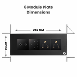 L&G 8M Smart Switch Panel | Designed by German Engineers (Size: 8M – 250 x 95 x 45 mm)