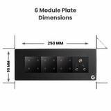 L&G 8M Best Modular Smart WiFi Switch Board | Touch Switch Panel | Smart Technology & German Expertise (Size: 8M Horizontal – 250 x 95 x 45 mm)