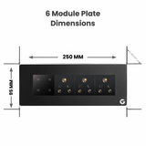 L&G 8M Smart Touch Switch Board | Smart Technology and German Expertise | Compatible with Alexa & OK Google (Size: 8M Horizontal – 250 x 95 x 45 mm)