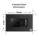 L&G 4 Modular WiFi Smart Touch Switch Board  | Smart Technology with German Engineering (Size: 150 x 95 x 45mm)
