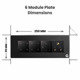 L&G 8M Smart Switch Board for Home | Compatible with Alexa & Google Assistant (Size: 8M – 262 x 90 x 45 mm)