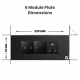 L&G 6M Smart Switch Board | Smart Switch for Fridge | WiFi & Voice Compatible (Size: 220 x 95 x 45 mm)