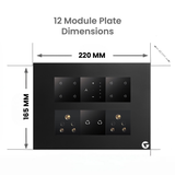 L&G 12M Smart Switch Board (8 Switches + 2 Switches (1–16A) + 2 Sockets) | Designed using the latest German Technology | Compatible with Alexa, Google Home