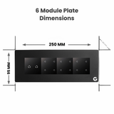 L&G 8M Smart Switch Panel | WiFi Switch Board for Home | Alexa & Google Compatible (Size: 8M – 250 x 95 x 45 mm)