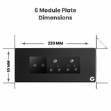 L&G 6M WiFi Smart Touch Switch Board | Smart Switch for AC, Geyser, Lights & Fans (Size: 220 x 95 x 45 mm)