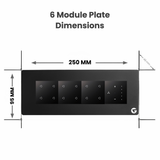 L&G 8M Smart Switch Board | Smart Touch Switch for Lights | Alexa & Google Compatible (Size: 8M Vertical – 155 x 165 x 45 mm)