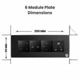 L&G 8M Smart Touch Switch Board | Smart Technology & German Expertise | Alexa & Google Compatible (Size: 8M Horizontal – 250 x 95 x 45 mm)