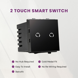 L&G 2 Touch Goldmedal Fit WiFi Smart Switch | Smart Switch For AC | Compatible With Alexa, Google Home, Apple Siri Shortcut