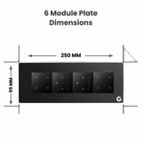 L&G 8M Smart Touch Switch Board | WiFi Switch & Touch Panel | Alexa & Google Compatible (Size: 8M Horizontal – 250 x 95 x 45 mm)