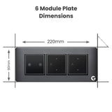 L&G Smart Touch Switch Board| Designed By German Engineers (Size: 6M- 220 X 90 X 45 Mm)