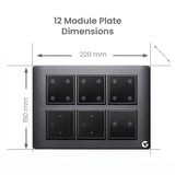 L&G 12M Module Smart Switch Board Online | Designed Using German Technology (Size: 12M - 220 X 160 X 45 Mm)