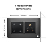 L&G Wifi Smart Switch Board, Smart Touch Switches |  German Technology with Indian Standards (Size: 4M- 146 x 90 x 45mm)