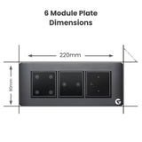L&G WiFi Smart Switch Board | Smart Technology & German Engineering (Size: 6M- 220 X 90 X 45 Mm)