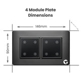 L&G 4M Touch Switch Board, Smart Touch Switch Panel | German Technology with Indian Standards