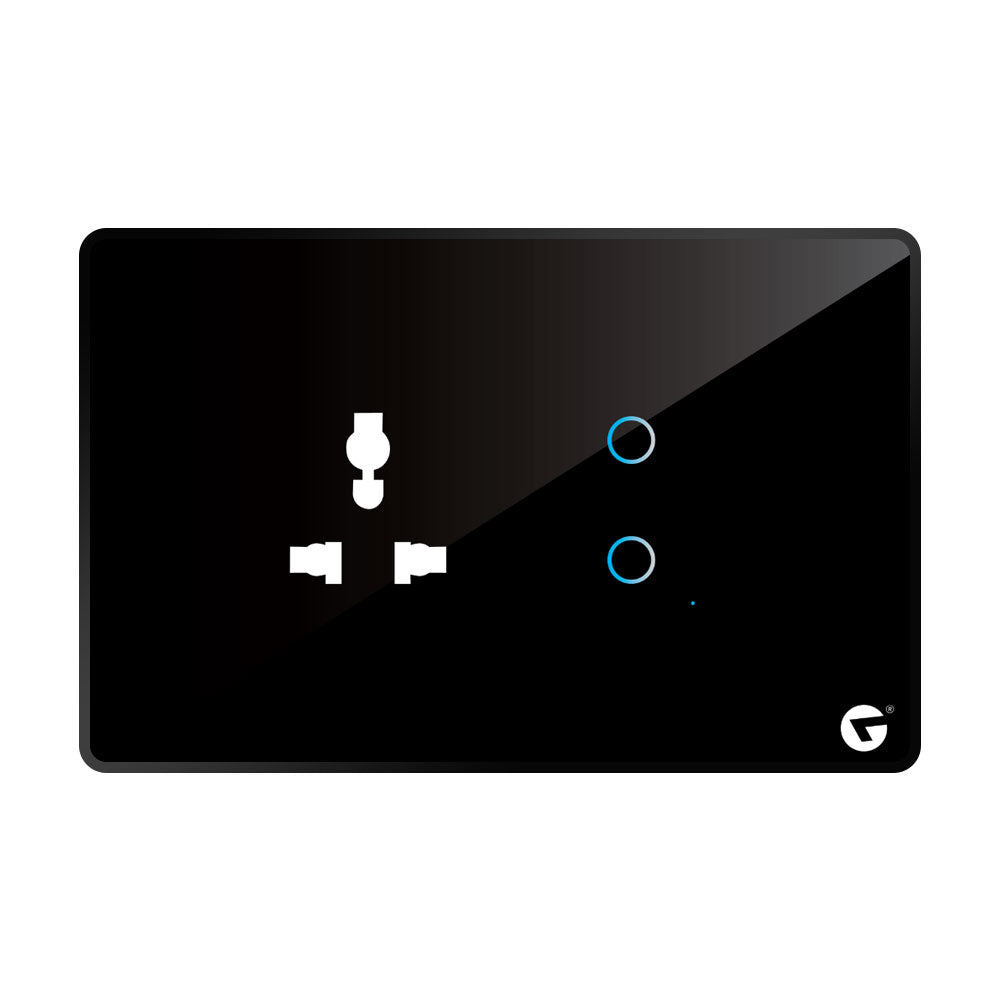 L&G 4M Smart Wi-FI Switch Panel (2 Switch + 1 Socket - 10 Amp) For Fully Customization - Call 818181-0654