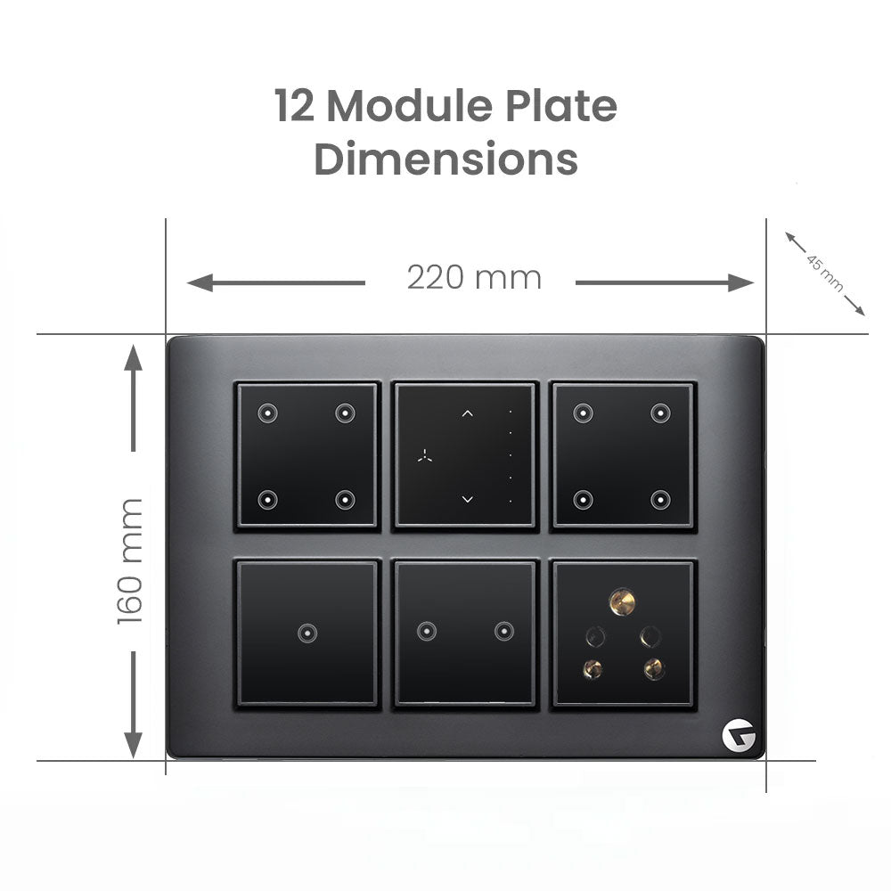 Buy L&G 12 Modular Smart Switch Plates - Leccy & Genesis – Leccy and ...