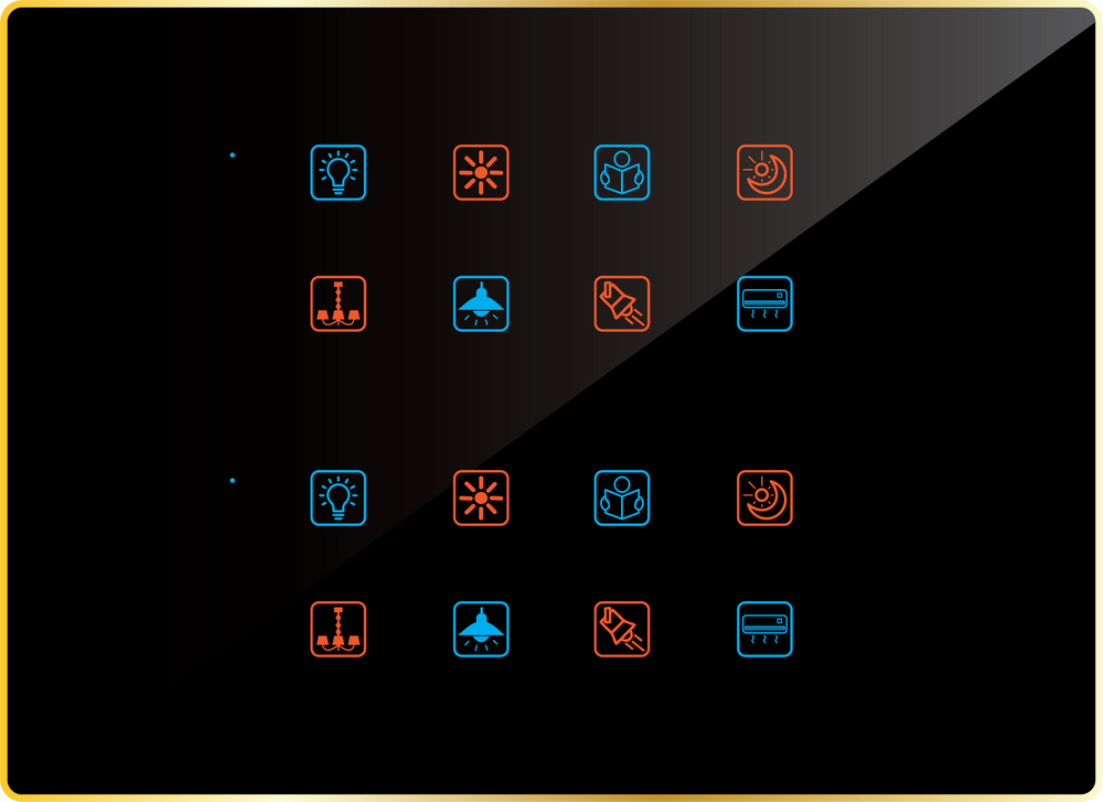 12M Smart Touch Switch Panel (16 Switch) - Acrylic & Glass for Full Customization - Call 818181-0654