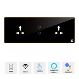 L&G 8M Smart Switch Panel (2 Switch 2 Socket) - Acrylic & Glass for Full Customization - Call 818181-0654