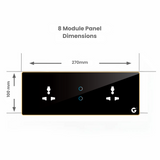 L&G 8M Smart Switch Panel (2 Switch 2 Socket) - Acrylic & Glass for Full Customization - Call 818181-0654