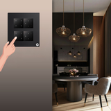 L&G 8M Smart Touch Switch Board with Fan Regulator | German Technology | WiFi Smart Switch (Size: 8M Square – 155 x 165 x 45 mm)