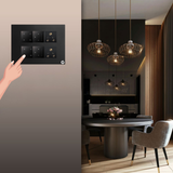 L&G 12M Smart Switch Board (8 Switches + 2 Fan + 2 Sockets) | German Technology Meets Indian Standards (Size: 12M - 220 x 165 x 45 mm)