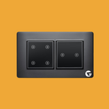 L&G 4 Modular Smart Switch Board, WiFi Smart Switch | German Technology meets Indian Standards (Size: 4M - 146 x 90 x45mm)